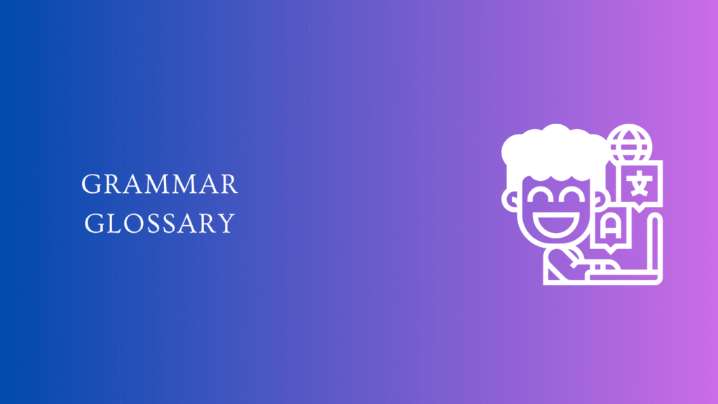 English grammar glossary